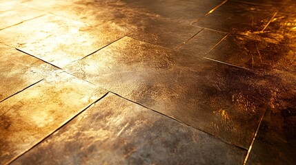 Polished brass surface with a golden metallic texture