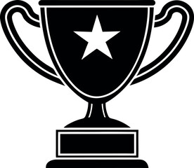 trophy icon silhouette with Transparent Background