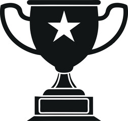 trophy icon silhouette with Transparent Background