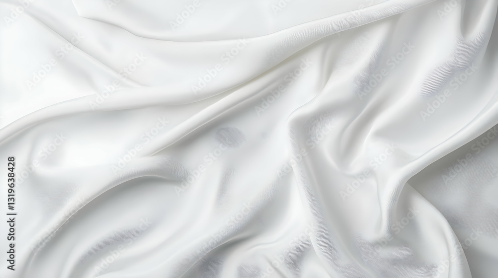 Poster white fabric texture background with soft elegant folds and subtle light and shadow details ideal fo