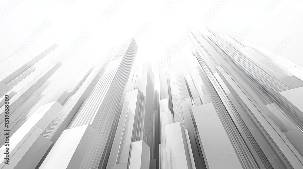 Poster abstract architecture in a 3d vector illustration