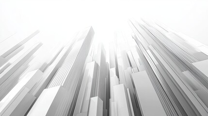Obraz premium Abstract architecture in a 3D vector illustration