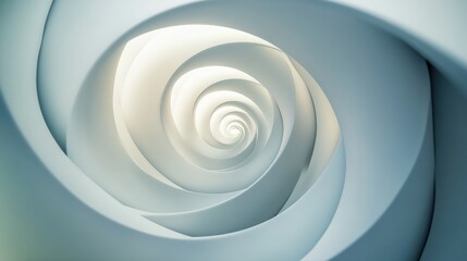 Fototapeta premium Geometric spiral design showcasing smooth gradients and clean lines inspired by the golden ratio for a feeling of endless progression