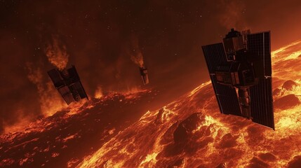 Exploring solar eruptions fiery imagery from satellites