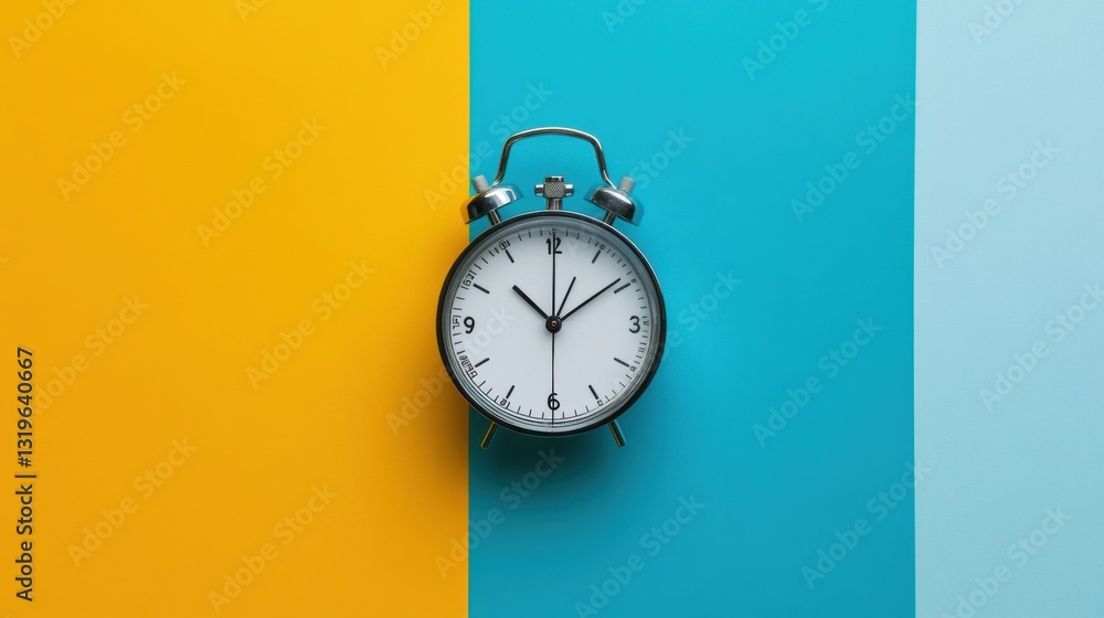 Aufkleber Minimalist fitness timer on a clean table with vibrant background and simple design for effective time management