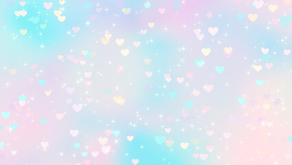 fairy shiny stars and hearts, unicorn pastel colors , fairy tale and lullaby nursery rhyme social media background