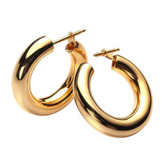 Elegant Gold Hoop Earrings Thick Chunky Modern Jewelry Design
