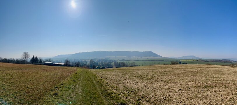 Blick auf Bleicherode und Kleinbodungen von Lipprechterode aus