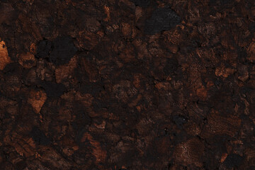 Texture of dark cork with oil finish