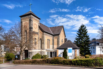 Fototapeta premium New Apostolic Church in Bad Schwalbach, Rheingau-Taunus-Kreis, Germany
