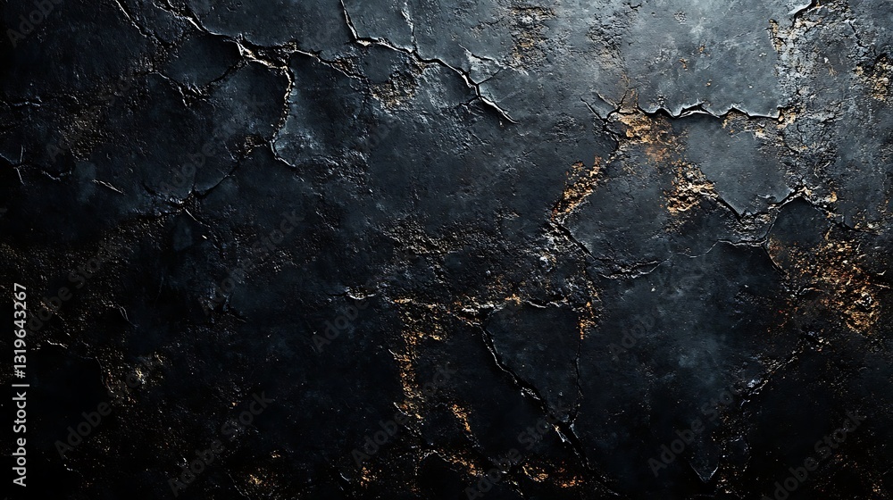 Poster textured slate backdrop: a close-up view showcases the rugged texture and intricate patterns of dark