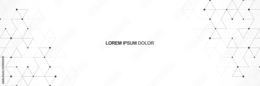 Poster Creative idea of modern design with abstract geometric background. Minimalistic vector texture with linear pattern
