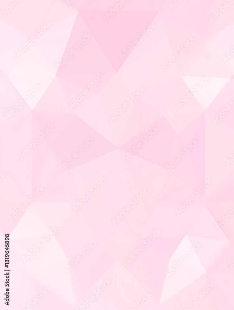 Poster geometric rose gradient background with triangular polygonal pattern