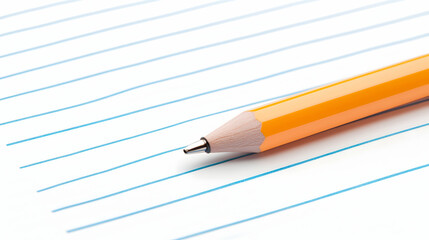 Yellow Pen on Lined Paper: Ready to Write Notes, Essays, and Ideas with Precision and Clarity.