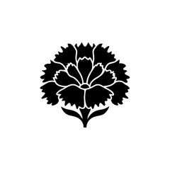 creative details carnation icon Vector Illustration