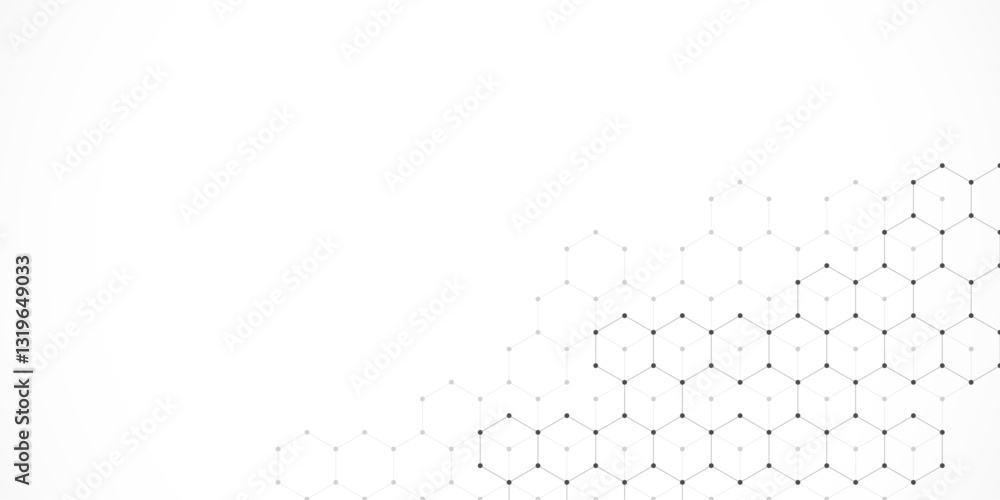 Poster vector illustration of hexagons pattern. geometric abstract background with simple hexagonal element