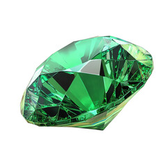 Sparkling Emerald Gemstone Brilliant Cut Green Diamond Luxury Jewelry
