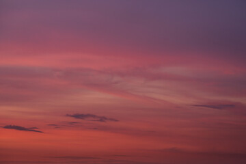 Sunset clouds in the sky in summer evening