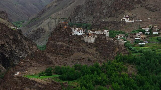 Buddhist Monastery Muney Gonpa in Zanskar, Himalayan Mountains