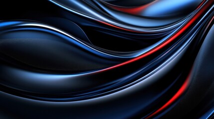 Fototapeta premium A blue and red wave with a black background