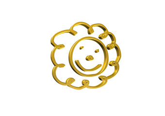 słońce, rysunek, ilustracja, 3d, projekt