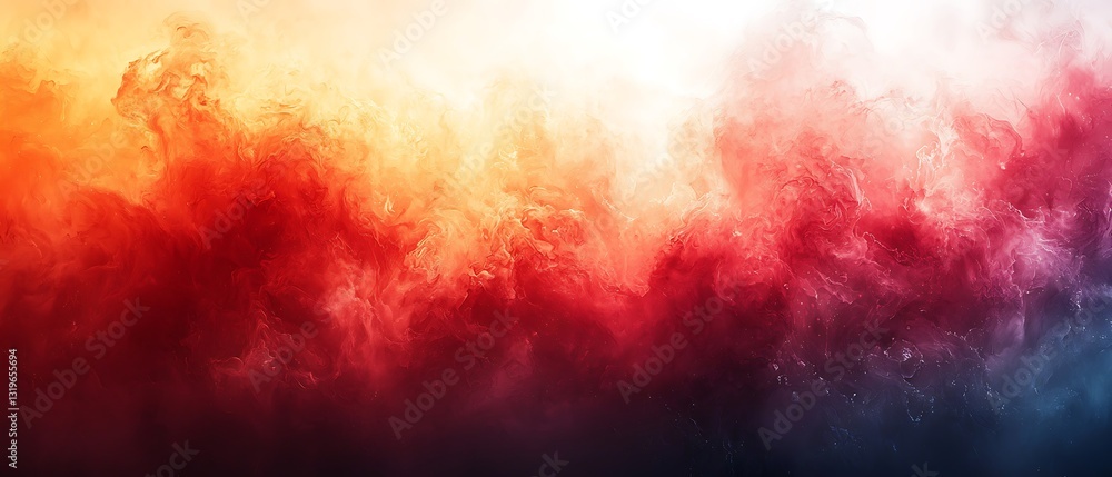 Poster abstract red and gold nebula background: dramatic cloudscape with flowing color gradients for digita