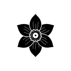 creative details daffodil icon Vector Illustration