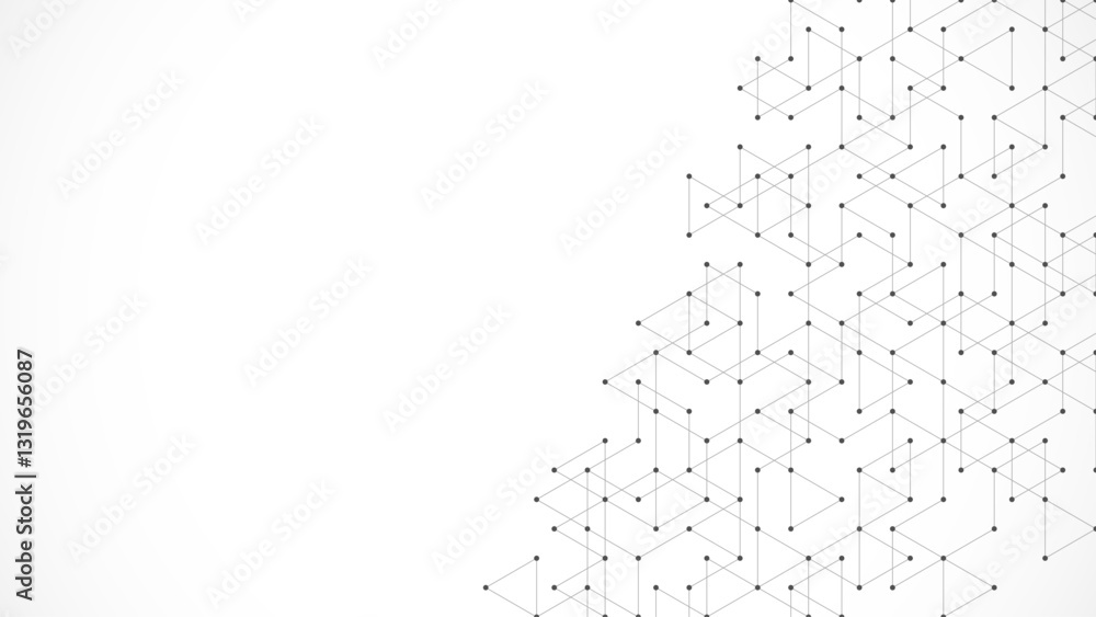 Poster Creative idea of modern design with abstract geometric background. Minimalistic vector texture with linear pattern