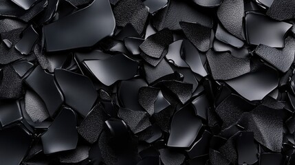 A black and white photo of broken glass