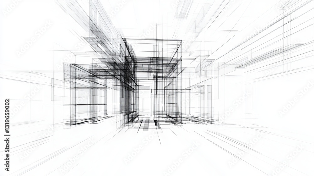 Poster urban 3d architecture building construction with an abstract background