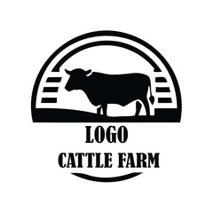Cattle Farm Animal Logo for Dairy and Ranch Businesses