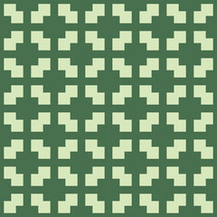 Seamless pattern, lines and shapes, green tones, suitable for use in wallpaper, tiles, fabric patterns, backgrounds.