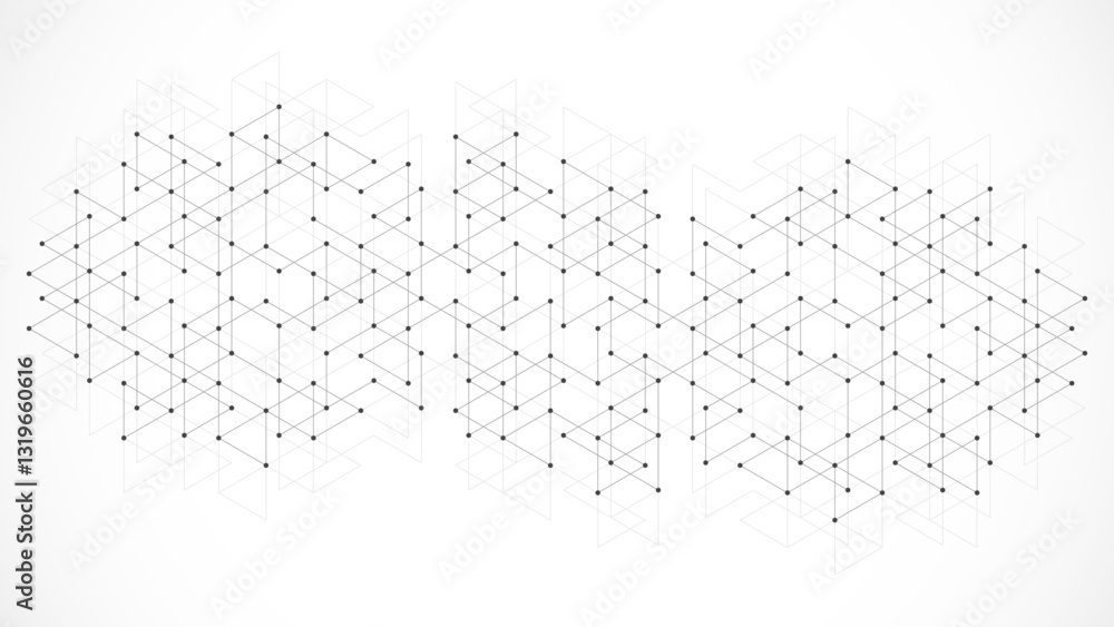 Poster Creative idea of modern design with abstract geometric background. Minimalistic vector texture with linear pattern
