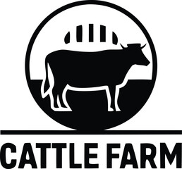 farm animals logo on transparent background