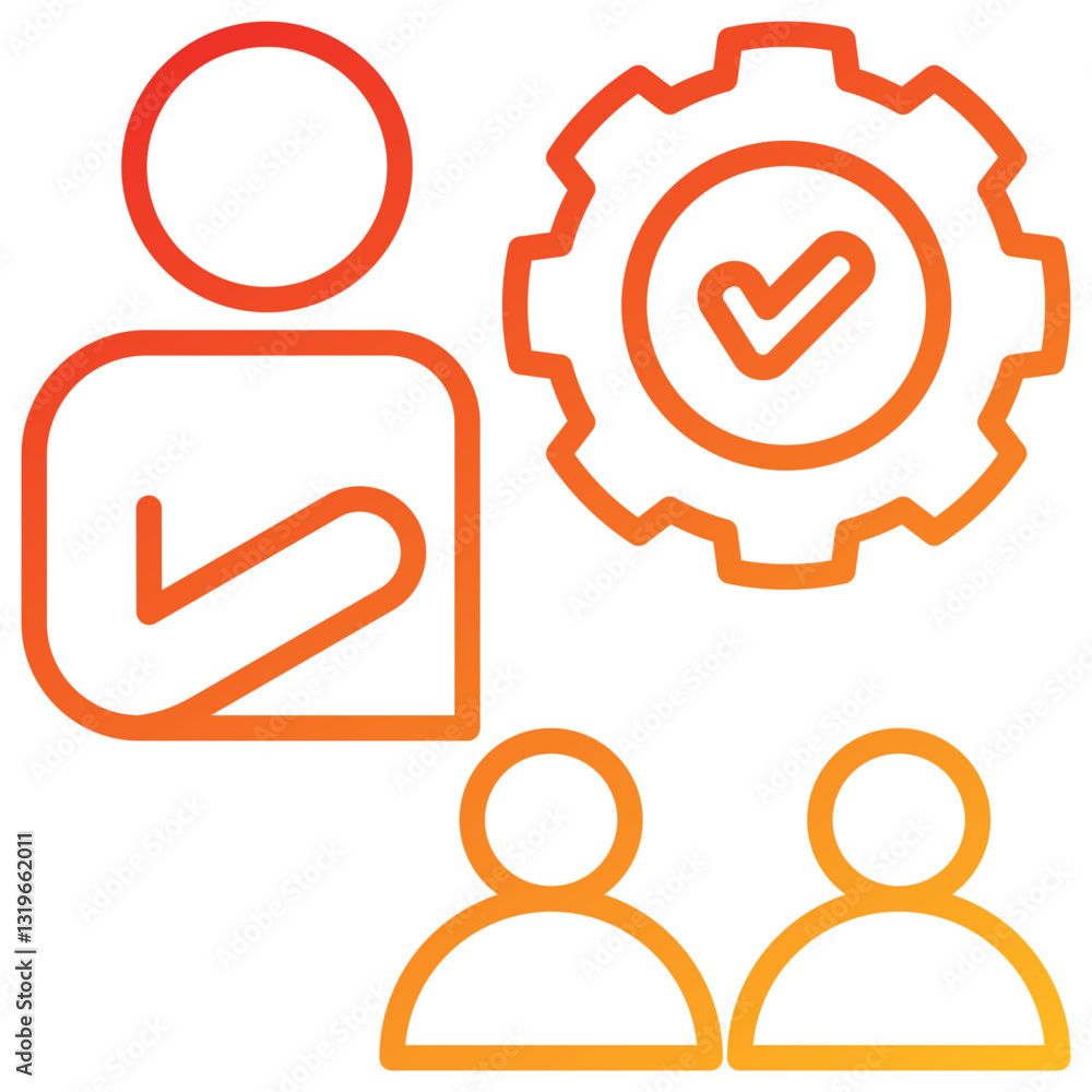Poster briefing line gradient icon