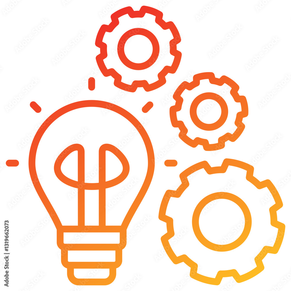 Poster Skill Line Gradient Icon