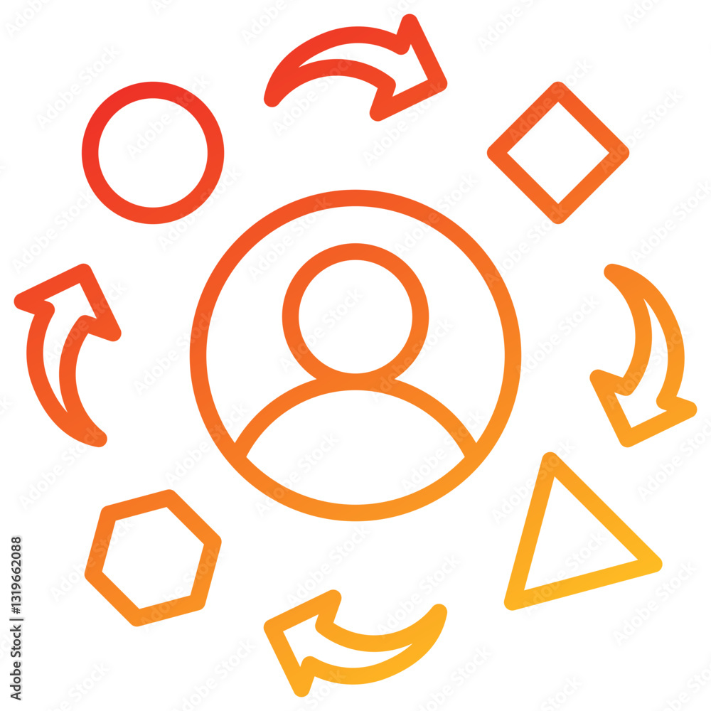 Poster Adaptability Line Gradient Icon