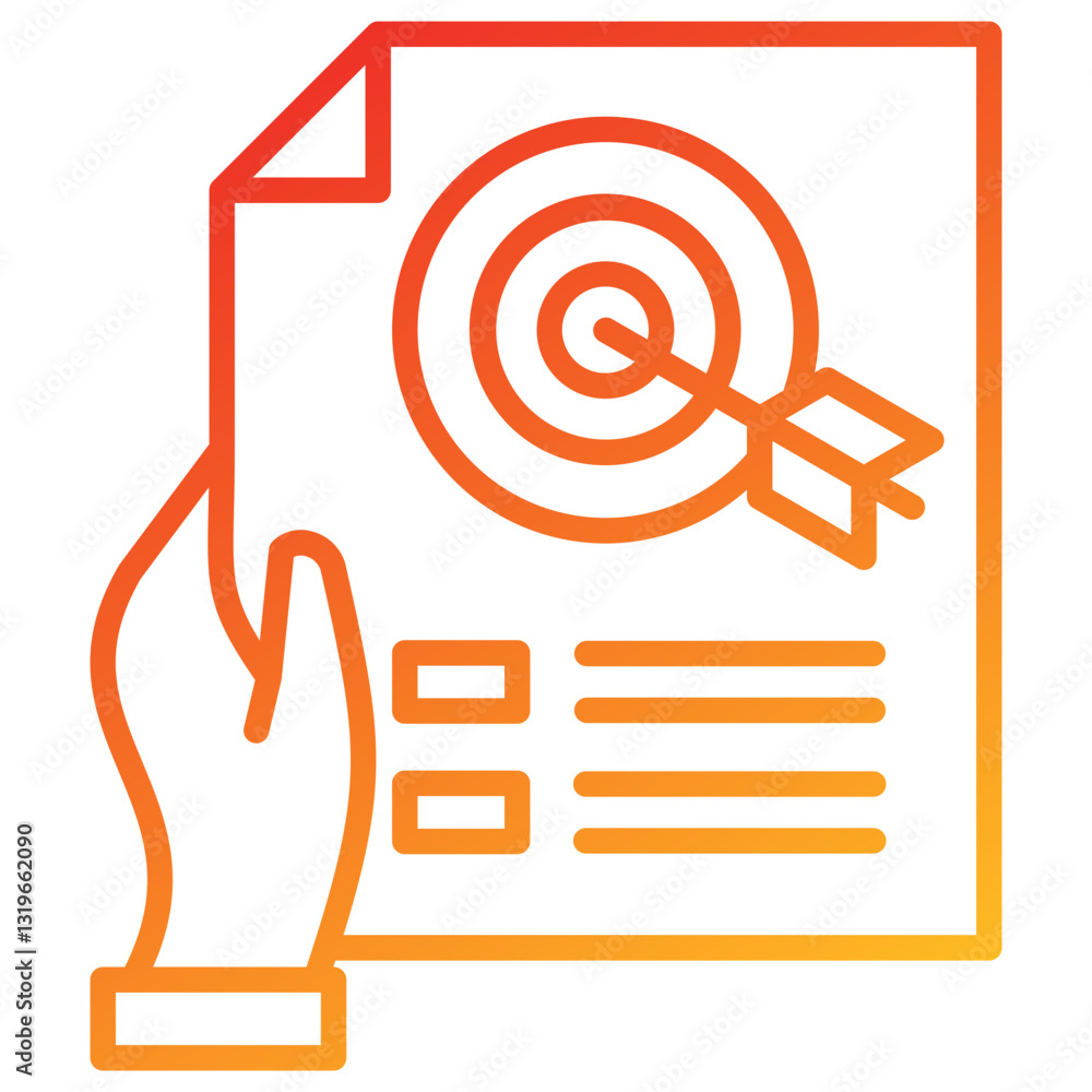 Poster goal line gradient icon