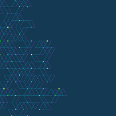 Technology design with abstract geometric background. Minimalistic vector texture with linear pattern