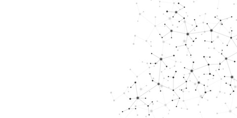 Molecular structure and genetic engineering, molecules DNA, neural network, scientific research. Abstract background for innovation technology, science, healthcare, and medicine