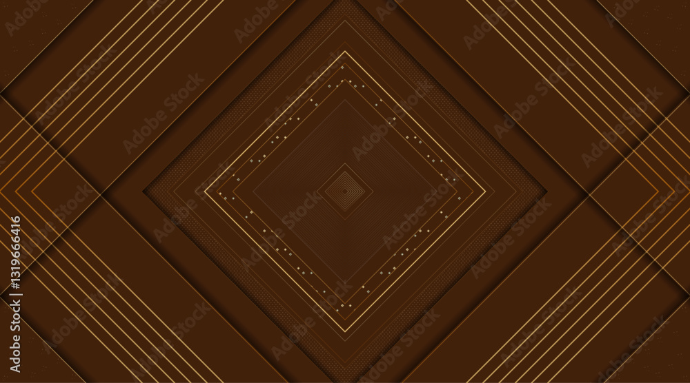 Poster abstract background design. modern circular line pattern in brown colors. premium stripe texture for