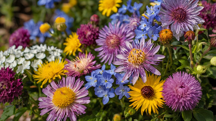 A Beautiful Garden with a Variety of Colorful Flowers