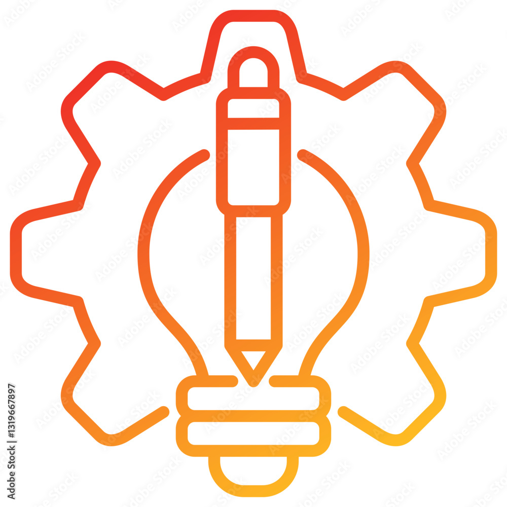 Poster Learning And Development Line Gradient Icon