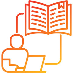 Virtual Class Line Gradient Icon
