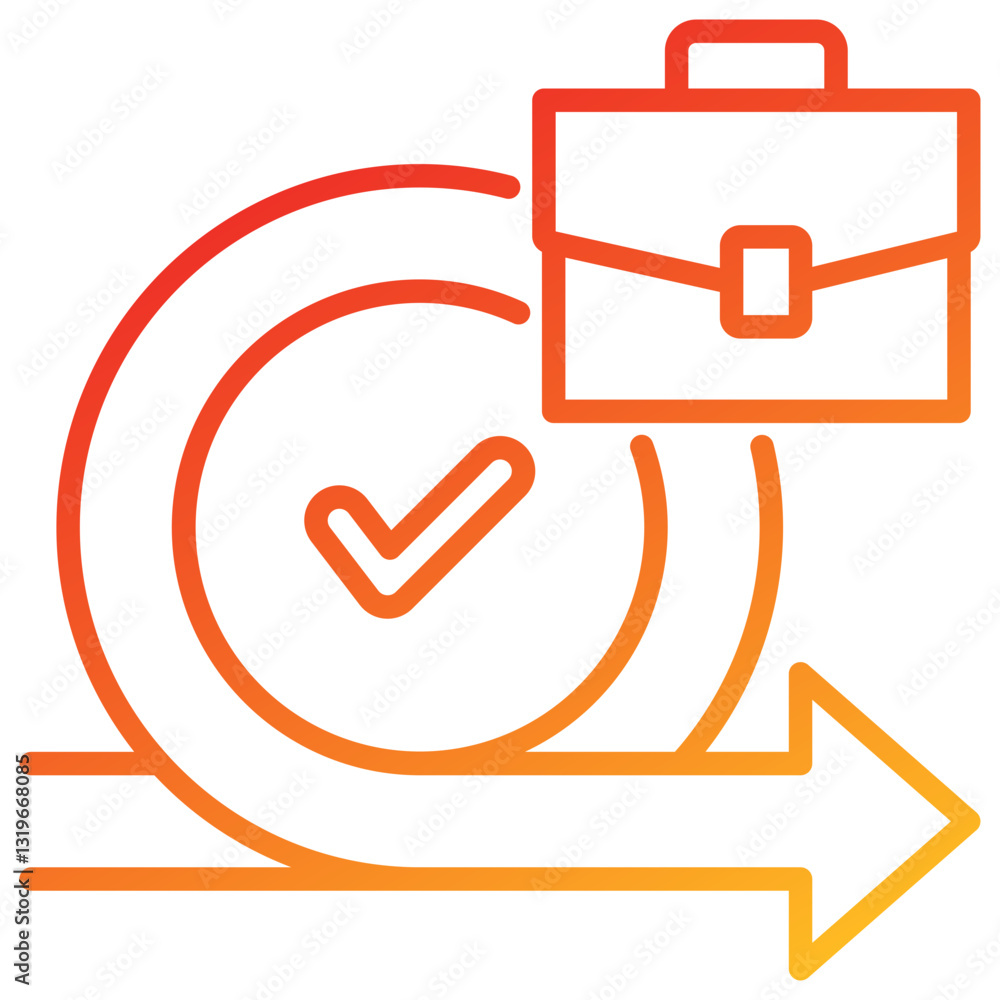 Poster Agile Line Gradient Icon