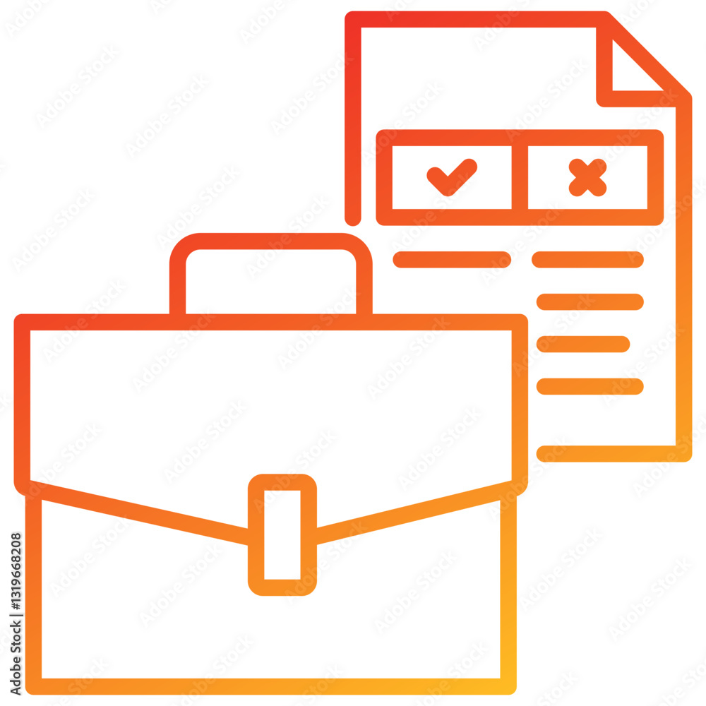 Poster rule line gradient icon