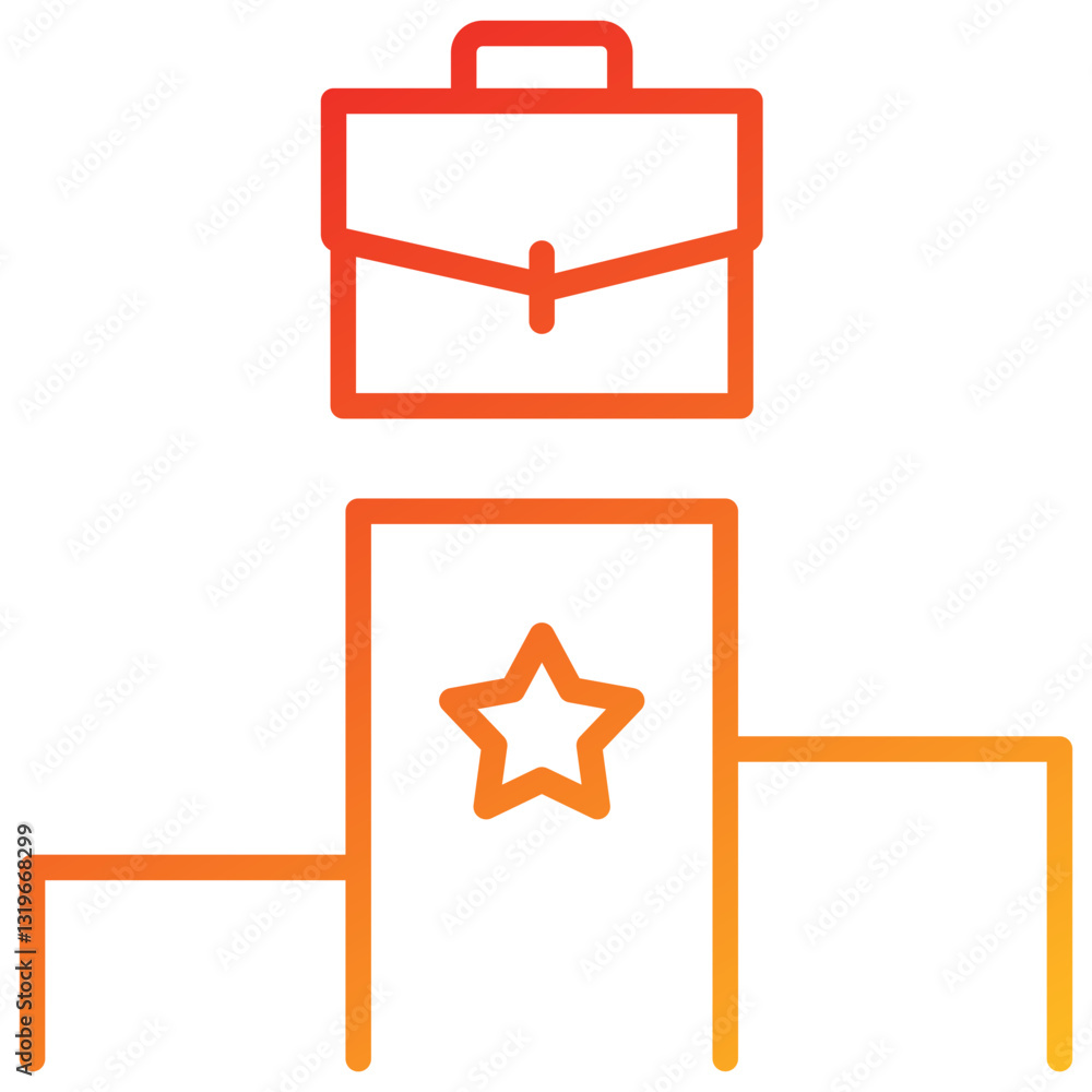 Poster competency line gradient icon
