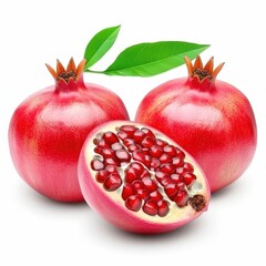 Organic Pomegranate: Ripe Red Fruit Bursting with Vitamin C and Antioxidants for Healthy Nutrition