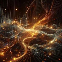  Web3 Data Streams: Abstract 3D Information Flow Illustration
