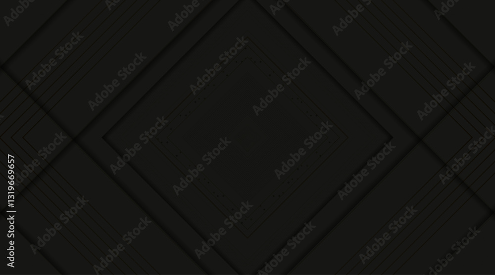 Poster abstract background design. modern circular line pattern in dark black colors. premium stripe textur